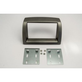 KIT 2 DIN LANCIA YPSILON 2003-2007 GRIS METAL montage avec pattes de fixations