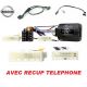 CDE AU VOLANT POUR NISSAN Pathfinder 2013-2017 - AVEC RECUP TELEPHONE
