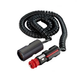 FICHE ALLUME CIGARE MALE AVEC INTER PROLONGATEUR CABLE SPIRAL 3M