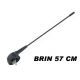 ANTENNE TOIT MONOBRIN FIBRE NOIRE 57 CM SANS CABLE