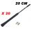 BRIN ANTENNE AUTORADIO 20cm STYLE 16S COURTE DIAMETRE 5MM ou 6MM (PAR 20 PIECES)