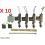 KIT CENTRALISATION 4 PISTONS 12V 2TELECDES (PAR 10 PIECES)