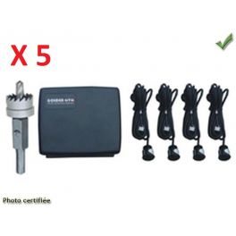 RADAR DE RECUL QUE BUZER SANS AFFICHEUR A 4 CAPTEURS NOIRS 12V (PAR 5 PIECES)