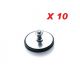 BOUCHE TROU METAL D ANTENNE DIAMETRE 28 mm (PAR 10 PIECES)