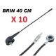 ANTENNE TOIT UNIVERSELLE BRINS NOIR 40 CM AVEC CABLE (PAR 10 PIECES)