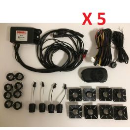 RADAR DE RECUL AVEC BUZZER A 4 CAPTEURS GEMINI LASERLINE 12V et 24V (PAR 5 PIECES)