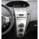 FACADE AUTORADIO TOYOTA YARIS 2006-2009 ARGENT AVEC JAMBES