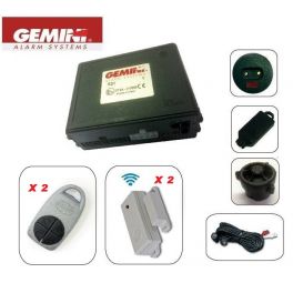 ALARME A 2 TELECOMMANDES AVEC 2 CONTACTEURS MAGNETIQUE RADIO GEMINI