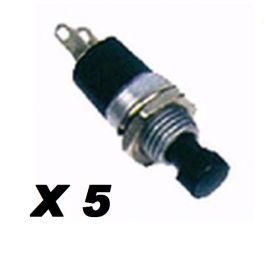 BOUTON POUSSOIR DE TABLEAU 1A DIAM 7.5MM 1RT  PACK DE 5 VRAC