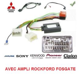 CDE AU VOLANT POUR MITSUBISHI LANCER 2008- AVEC AMPLI ROCKFORD FOSGATE