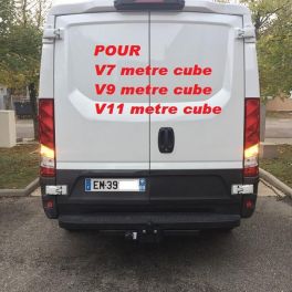 ATTELAGE IVECO DAILY FOURGON ROUES SIMPLES 2014-  V7 - V9 - V11 - PORTE A FAUX 1120 - ROTULE EQUERRE