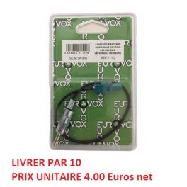 ADAPTATEUR D ANTENNE FAKRA MALE DIN MALE CITROEN BLISTER (PRIX PAR 10 PIECES MINIMUM)