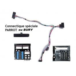 FAISCEAU KIT MAIN LIBRE PEUGEOT 307 2005- FAKRA SANS AMPLI JBL AVEC CONNECTEUR DIRECT CENTRAL MKI OU BURY