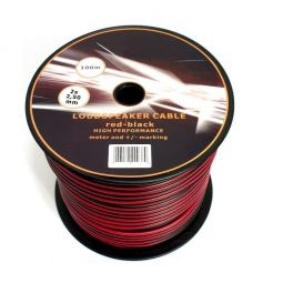 BOBINE DE FIL HP 2 X 2,50MM2 100M ROUGE/NOIR