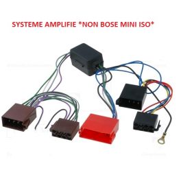 FAISCEAU AUTORADIO ISO 4X40W AUDI A4 1998-2000 SYSTEME AMPLIFIE NON BOSE MINI ISO