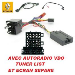 CDE AU VOLANT POUR RENAULT GRAND MODUS 2004-2012 AVEC TUNER LIST ECRAN SEPARE