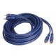CABLE SIGNAL RCA 5.00 M MALE MALE BLEU AVEC FIL ACTIVATION AMPLI