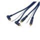 CABLE SIGNAL RCA 5.00 M MALE MALE BLEU AVEC FIL ACTIVATION AMPLI