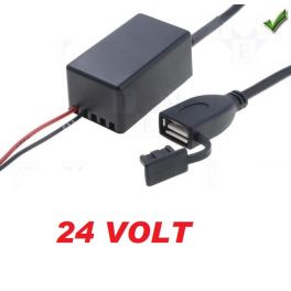 PRISE USB FEMELLE 24VOLT SORTIE 5 VOLT 2.1A