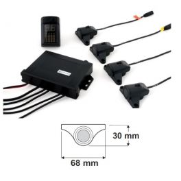 RADAR DE RECUL AVEC AFFICHEUR ET BUZER A 4 CAPTEURS  12V CABLE 6M SPECIAL PICK-UP