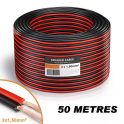 BOBINE DE FIL HP 2X1,50MM2 50 METRES ROUGE/NOIR