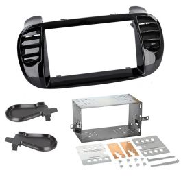 KIT 2 DIN FIAT 500 NOIR BRILLANT