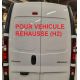 CAMERA DE RECUL INTEGREE DANS 3E FEU DE STOP RENAULT TRAFIC 2021- NTSC POUR VEHICULE H2 REHAUSSE