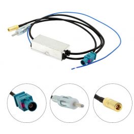 ADAPTATEUR D ANTENNE DUPLEXEUR DAB FM FAKRA MALE EN SMB FEMELLE/DIN MALE