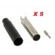 CONNEXION FEMELLE POUR ANTENNE DIN A SOUDER ( 1 SACHET DE 5 PIECES )