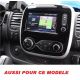 KIT 2 DIN RENAULT TRAFIC 2019- NOIR CONTOUR ARGENT AVEC CLIMATION AUTOMATIQUE