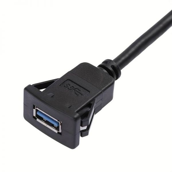 RALLONGE PORT USB UNIVERSEL RECTANGULAIRE A ENCASTRER CABLE 1 M - silim