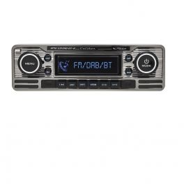 AUTORADIO RETRO MP3 USB SD 16GB MAX ENTREE AUX 4X75W BLUETOOTH 2 RCA OUT