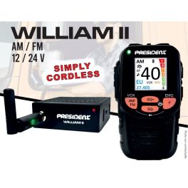 POSTE CB PRESIDENT WILLIAM II 12/24V ASC 40 CANAUX AM/FM