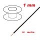 BOBINE DE FIL ELECTRIQUE 1MM2 50M NOIR