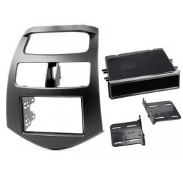 FACADE AUTORADIO DOUBLE DIN CHEVROLET SPARK 2013- - SIMPLE DIN OU DOUBLE DIN NOIR